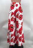Women Printed Wide Leg Loose Trousers
