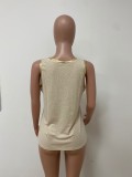 Sexy Crew Neck Vest Top