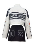 Baseball Varsity Jacket Women Detachable 2 Piece Skirt Sets Coat Hipster Y2k Street Tops