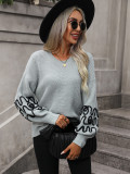 Graphic Pattern Drop Shoulder Sweater