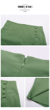 Asymmetrical Hem Button Front Skort