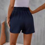 Casual Elastic Waist Shorts