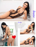 Women One Piece Lingerie Sexy Lace Bodysuit Deep V Teddy Babydoll