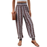 Ethnic High Waist Printed Long Pants