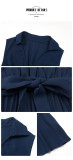 Summer V Neck Sleeveless Solid Color Beach Dress