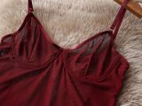 Sexy Lace Lingerie with Gloves Pajamas Gathered Steel Ring Erotic Set