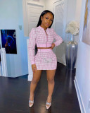 Digital Printed Stripe Long Sleeve Two-Piece Set