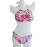 Brazil Young Lady Two Pieces Digital Print Beachwear Swimwear