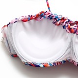 Brazil Young Lady Two Pieces Digital Print Beachwear Swimwear