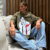 Women's Cartoon Printed Loose T-shirt