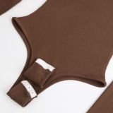 High Necked Long Sleeve Bodysuit