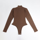 High Necked Long Sleeve Bodysuit