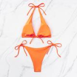 Women Thong Bathing Suit Sexy Bikinis Sets Lace Up Brazilian Biquini Beachwear