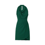 Elegant Solid Color Sleeveless Party Dress