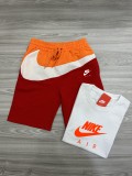 Cotton Mens Shorts Pants Tracksuit Print Logo Splicing Casual Sporstwear