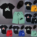 Cotton Mens Shorts Pants Tracksuit Print Logo Splicing Casual Sporstwear