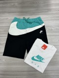 Cotton Mens Shorts Pants Tracksuit Print Logo Splicing Casual Sporstwear
