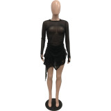 2024 Spring/Summer Summer Irregular Ruffled Two-piece Set
