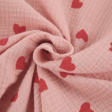 Cozy and Soft Pink Heart Print Pure Cotton Pajama Set - Cross-Border Home Wear
