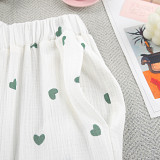 Cozy Heart Print Long Sleeve Long Pants Pajama Set