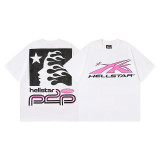 2024 Summer Retro Front and Back Printed Cotton Loose Fit Short Sleeve T-shirt Unisex Couple's Fashion
