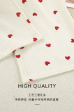 Cozy Heart Print Long Sleeve Long Pants Pajama Set