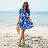 Spring/Summer Elegant Printed Short Sleeve Dresses