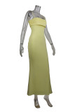 Double-layer Sexy Backless Straps Solid Long Dress