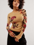 Double Mesh Printed Betty's Garden Top