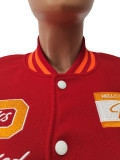 Thickened Velvet Positioning Printing Embroidery Jacket Baseball