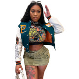 Thickened Velvet Positioning Printing Embroidery Jacket Baseball