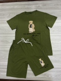 High Quality Cotton Mens Print Letter Sweatshirts Short Set