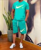 High Quality Cotton Mens Print Graphics Sweatshirts Short Set