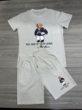 High Quality Cotton Mens Print Letter Sweatshirts Short Set