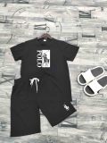 High Quality Cotton Mens Print Letter Sweatshirts Short Set