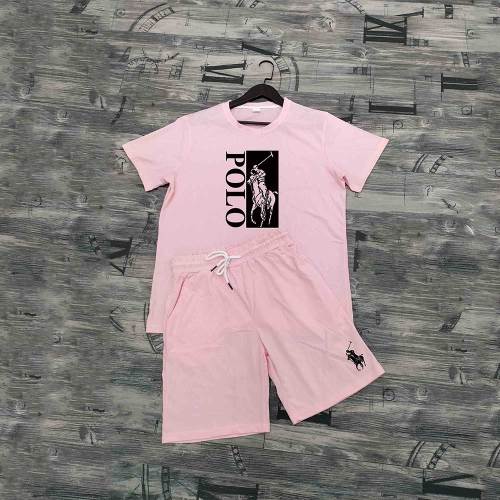 High Quality Cotton Mens Print Letter Sweatshirts Short Set