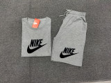 High Quality Cotton Mens Print Sweatshirts Short Set