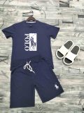 High Quality Cotton Mens Print Letter Sweatshirts Short Set