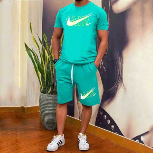 High Quality Cotton Mens Print Graphics Sweatshirts Short Set