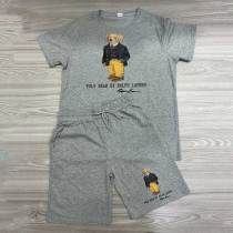 High Quality Cotton Mens Print Letter Sweatshirts Short Set