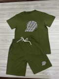 High Quality Cotton Mens Tracksuit Print Sweatshirts Set