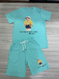 High Quality Cotton Mens Print Letter Sweatshirts Short Set