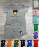 High Quality Cotton Mens Print Letter Sweatshirts Short Set