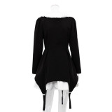 Unique Design Long Sleeve Doll Collar Dress