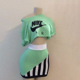 Highly Elastic Loose Irregular Top Bodycon Skirt Two-piece Set