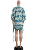 2024 Spring V Neck Printed Elegant Dresses