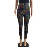 Spring Sexy Women's Clothing Tight Fitting Camo Trendy Pants