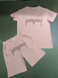 High Quality Cotton Mens Print Sweatshirts Short Set