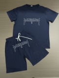 High Quality Cotton Mens Print Sweatshirts Short Set