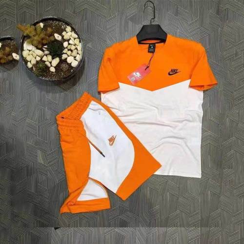 High Quality Cotton Mens Print Sweatshirts Short Sportswear Set